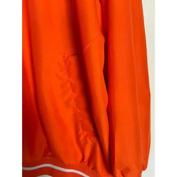 NFL Mens Pullover Long Sleeve V Neck Super Bowl Athletic Light Jacket Orange XL - Picture 7 of 9